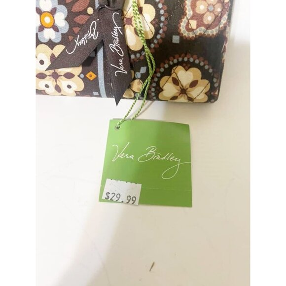 NWT Vera Bradley Canyon Brown Floral Patterned Cotton Wallet Magnetic MSRP $49 - Picture 2 of 4